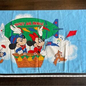Vintage Disney Mickey Minnie‎ Mouse Air Mobile Blue Pillow Case Jiminy Cricket